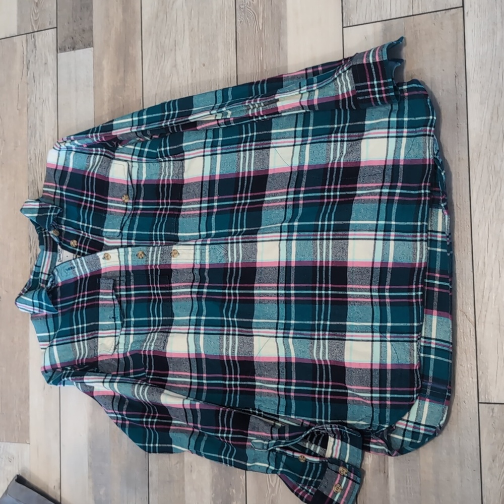 Duluth Trading Co Flannel Tunic Shirt